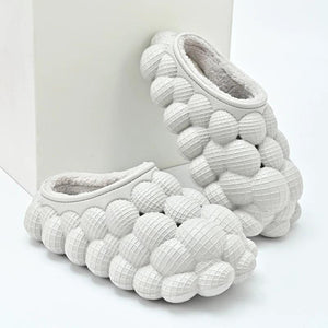 Unisex Round Toe Flat Platform Bubble Winter Slippers