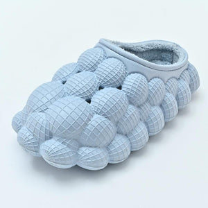 Unisex Round Toe Flat Platform Bubble Winter Slippers