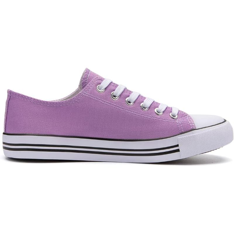Classic Canvas Lace Up Sneakers For Women