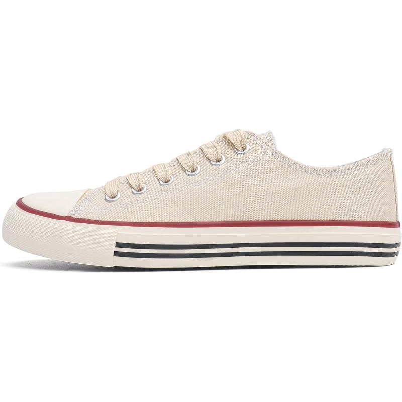 Streamlined Mono Canvas Sneakers with Lace Up Detail For Women